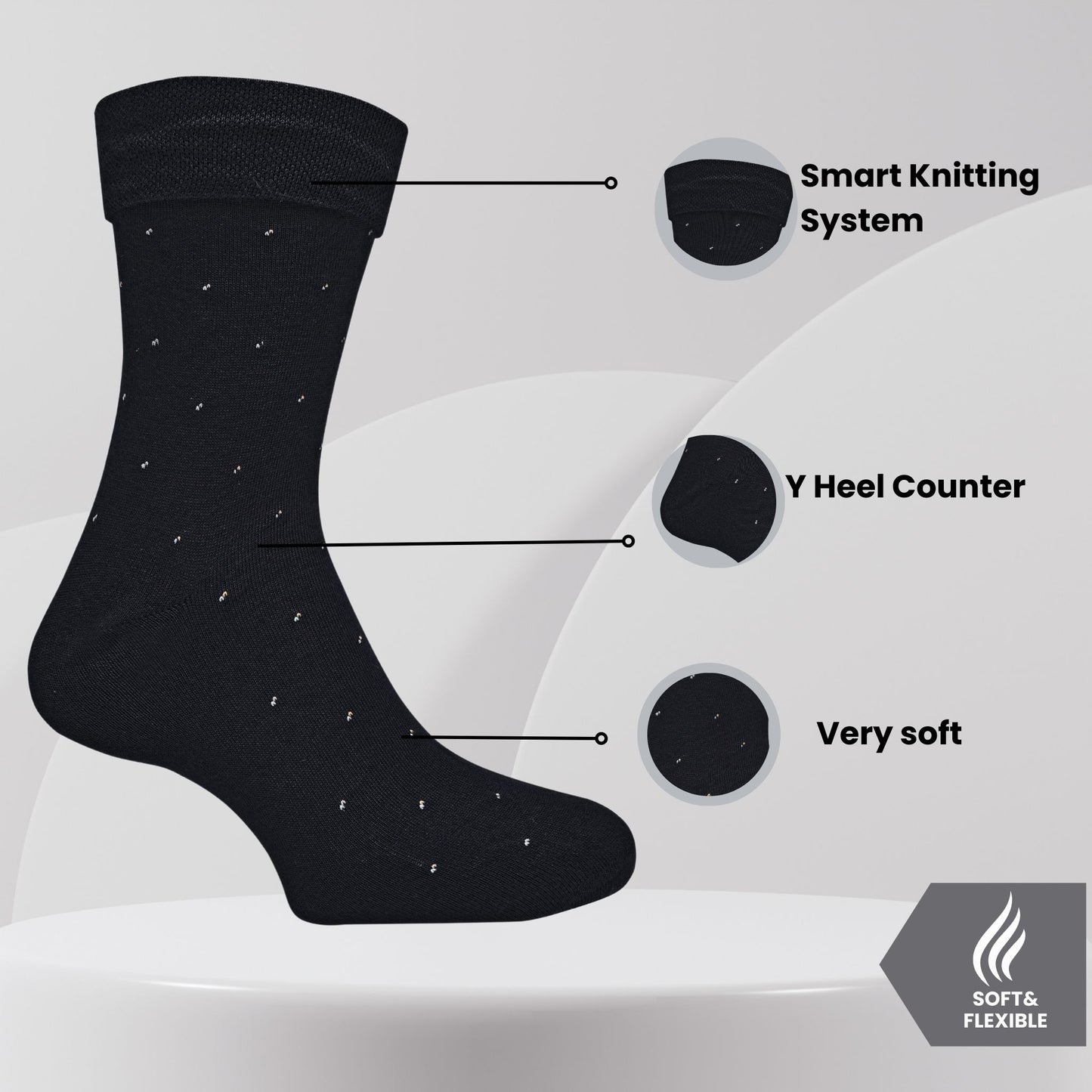 Men's Socks Long Dotted