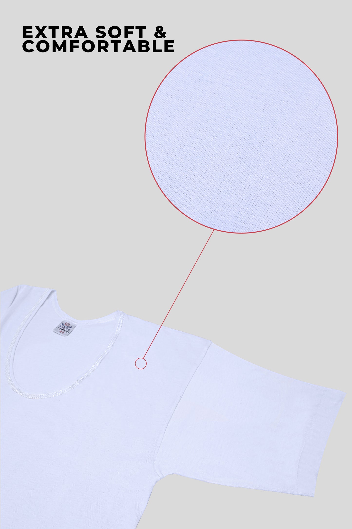 Pack of 6 Men's Basic Cotton Vest (Short Sleeve)