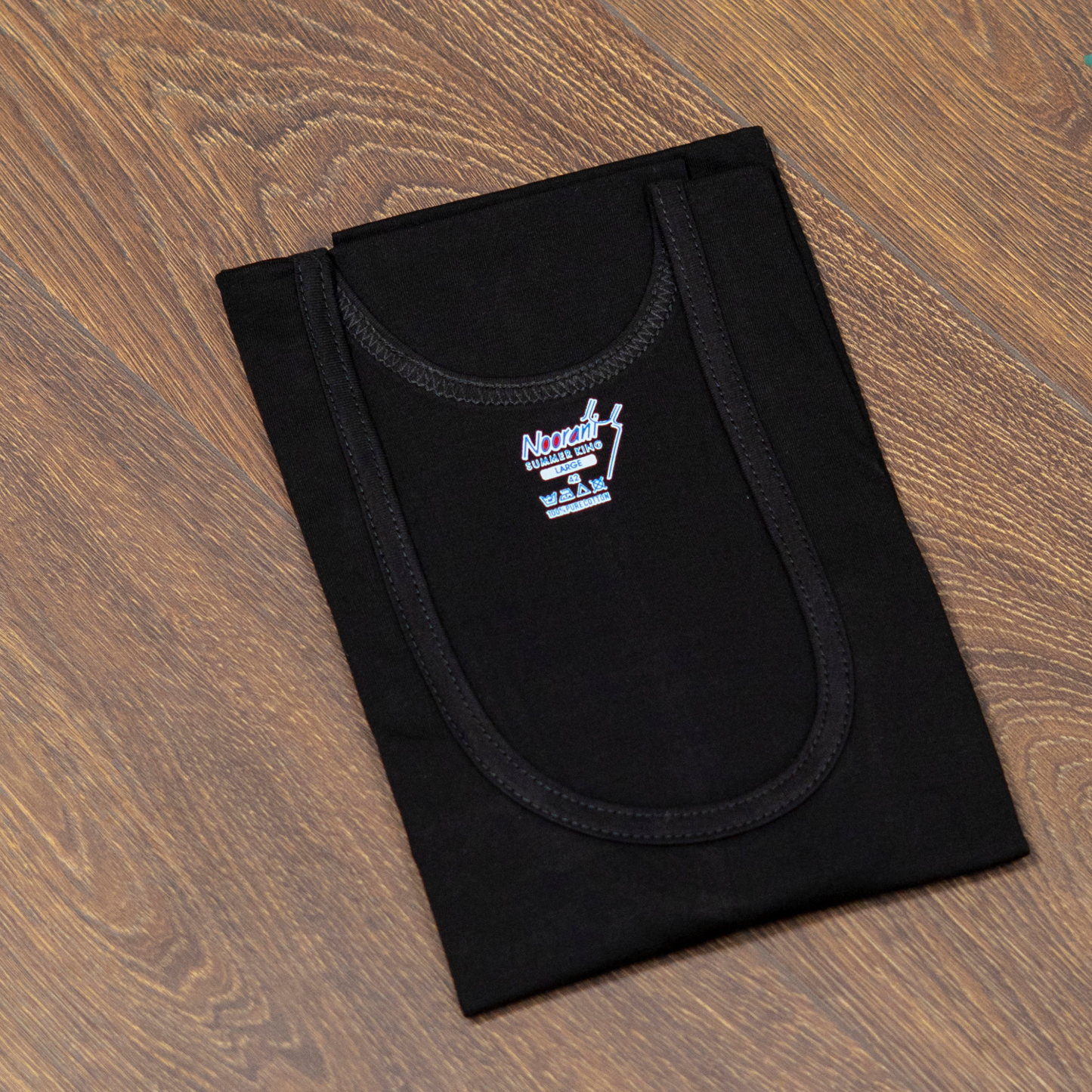 Men's Basic Cotton Black Vest (Sleeveless)