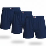 (Pack of 3) Men's Navy Boxer Shorts