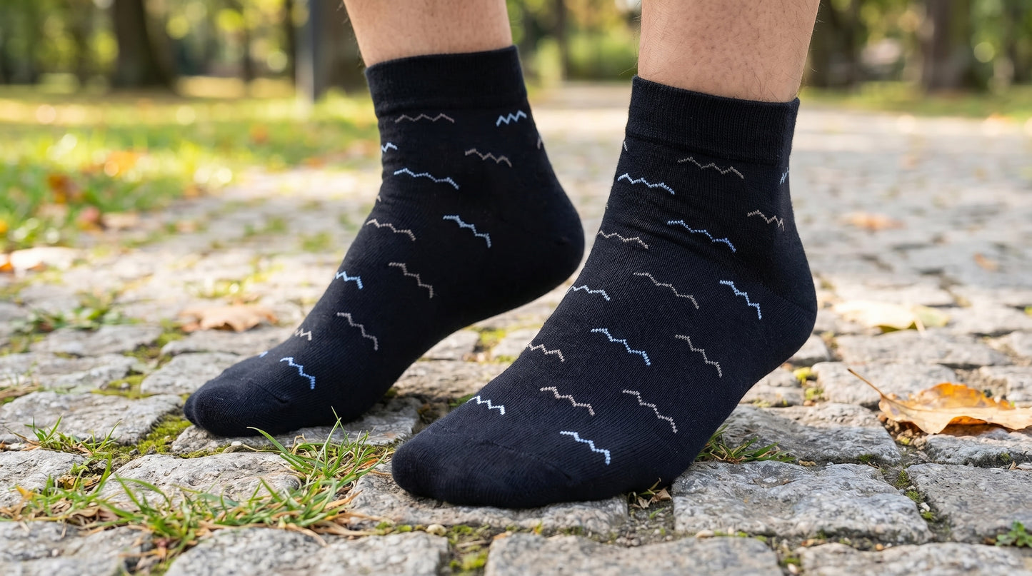 Men's Anker Socks Wave-Black