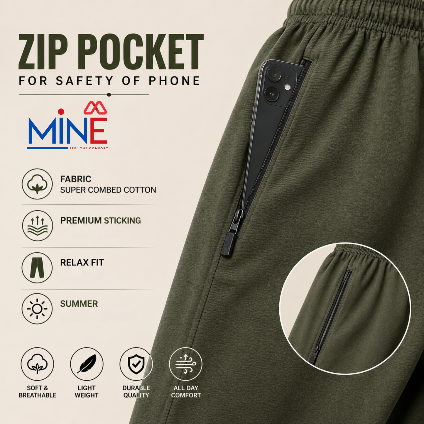 Men jersey Cotton trouser