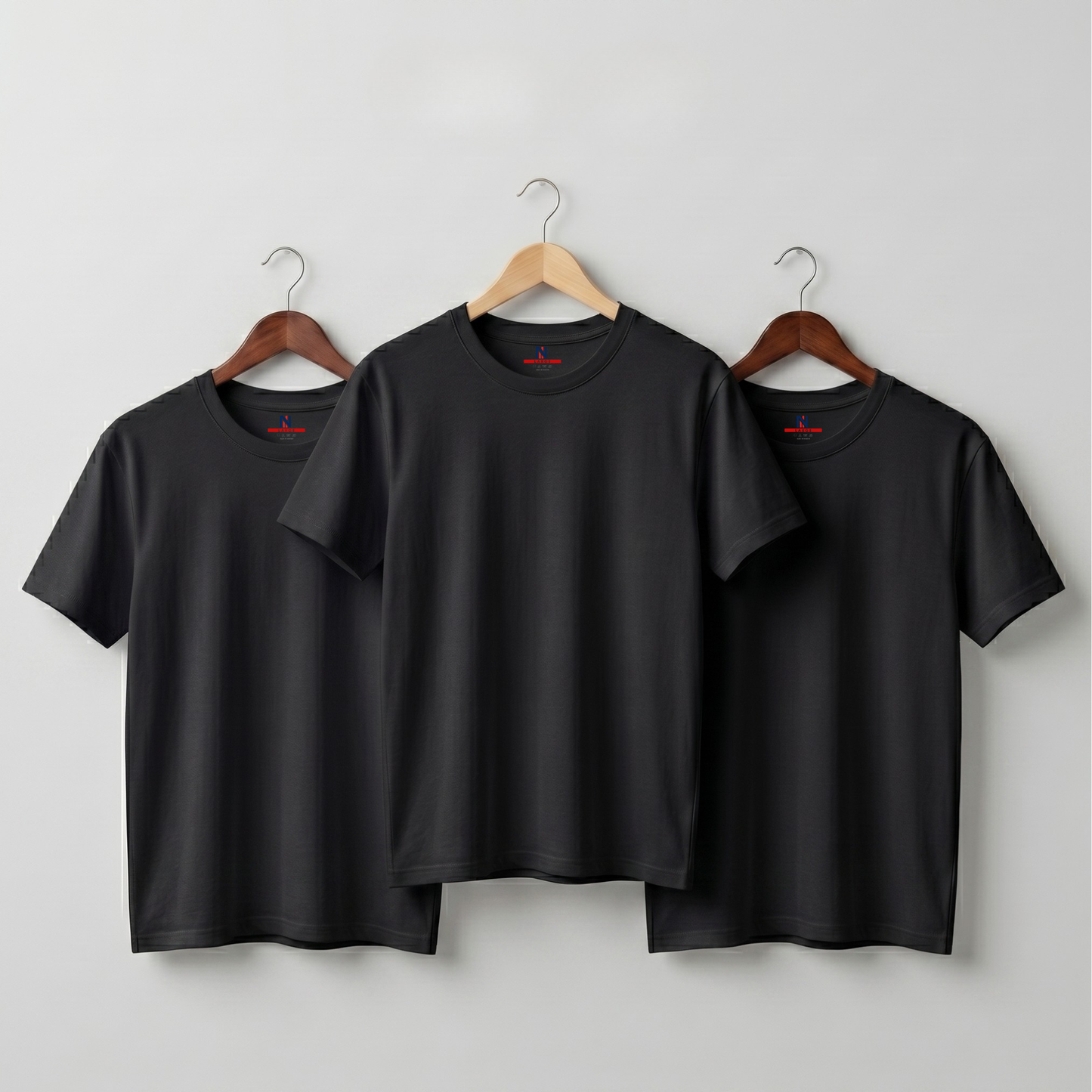 Pack of 3 Basic Cotton T-Shirts