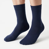 Plain Navy Blue Cotton Socks
