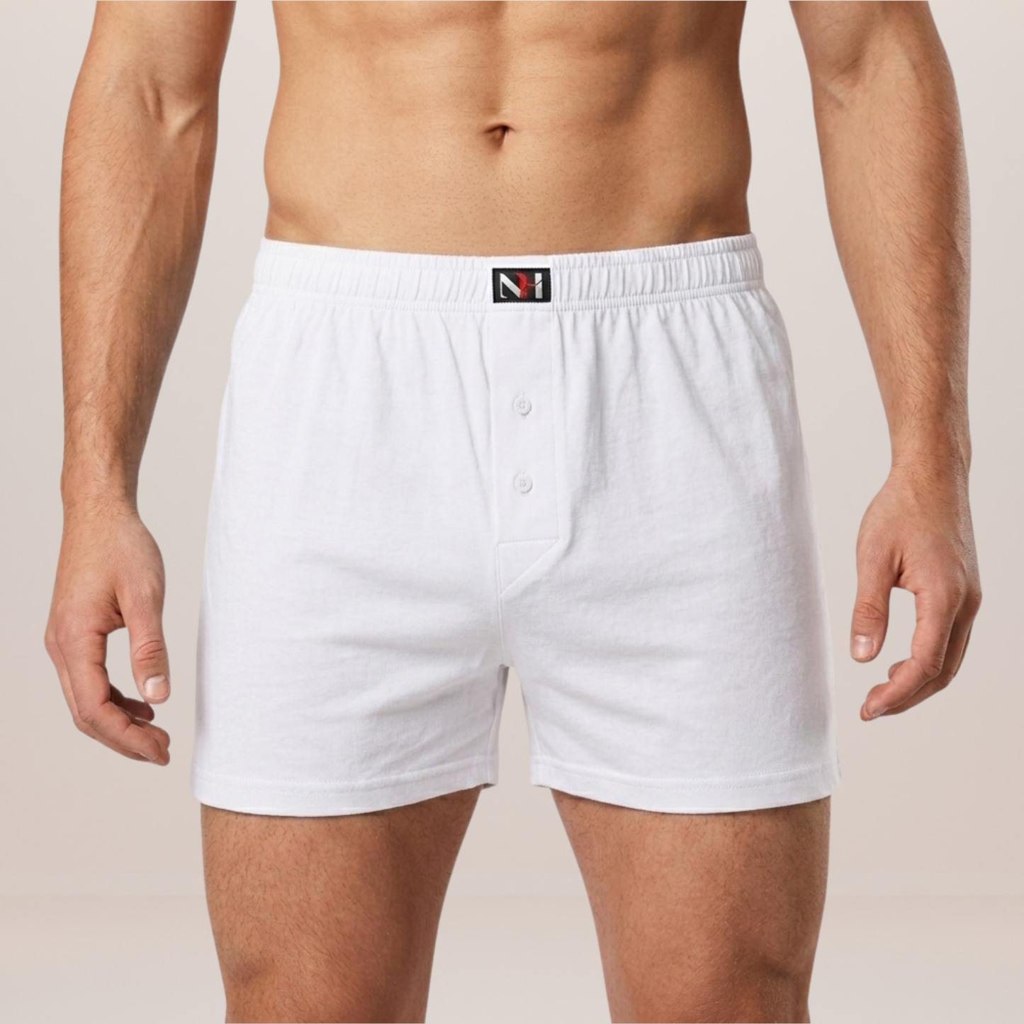 (Pack of 3) Men's White Boxer Shorts