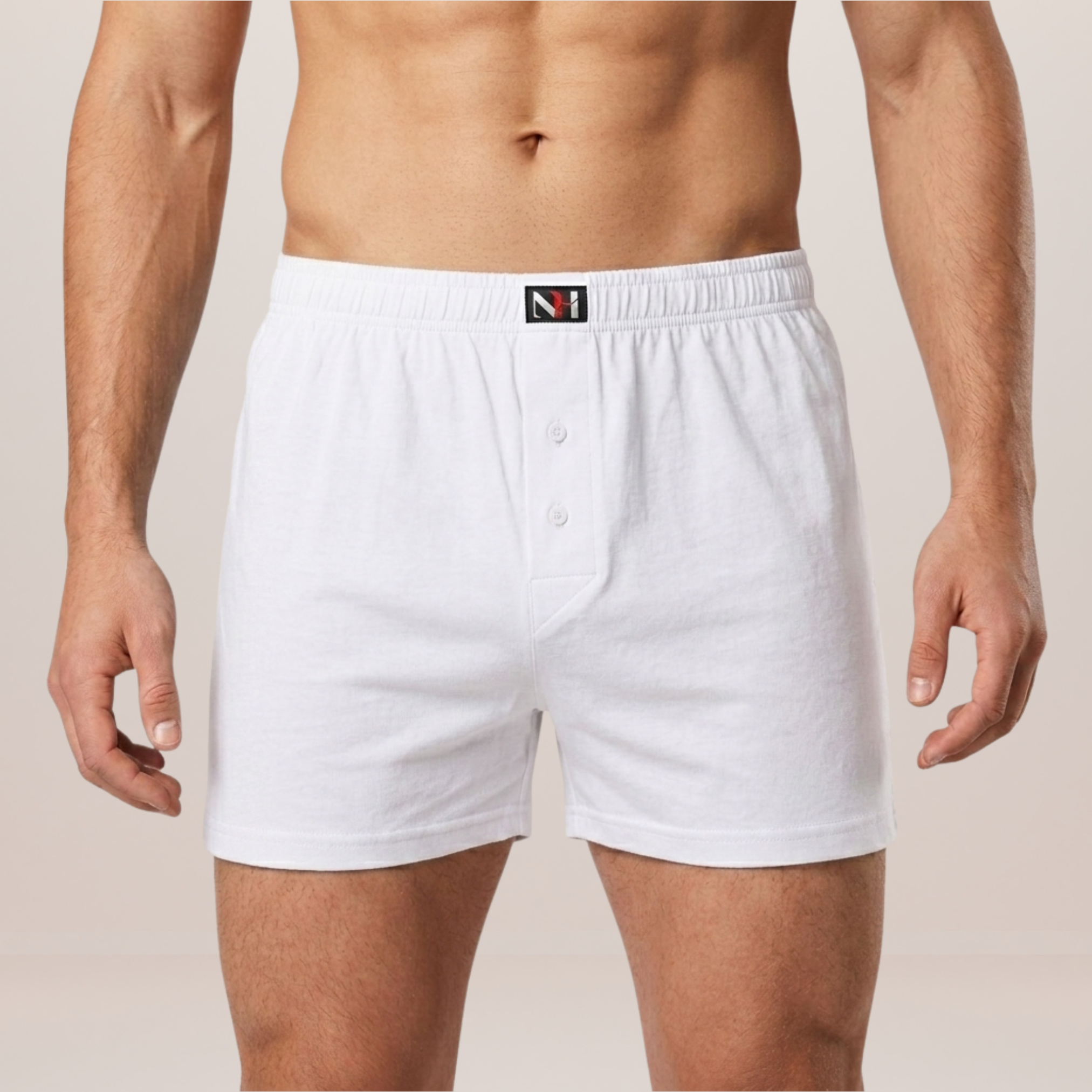 (Pack of 3) Men's White Boxer Shorts