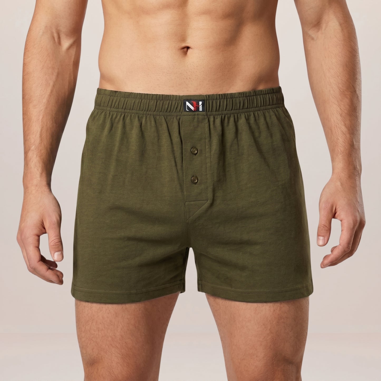 Men's Olive Boxer Shorts