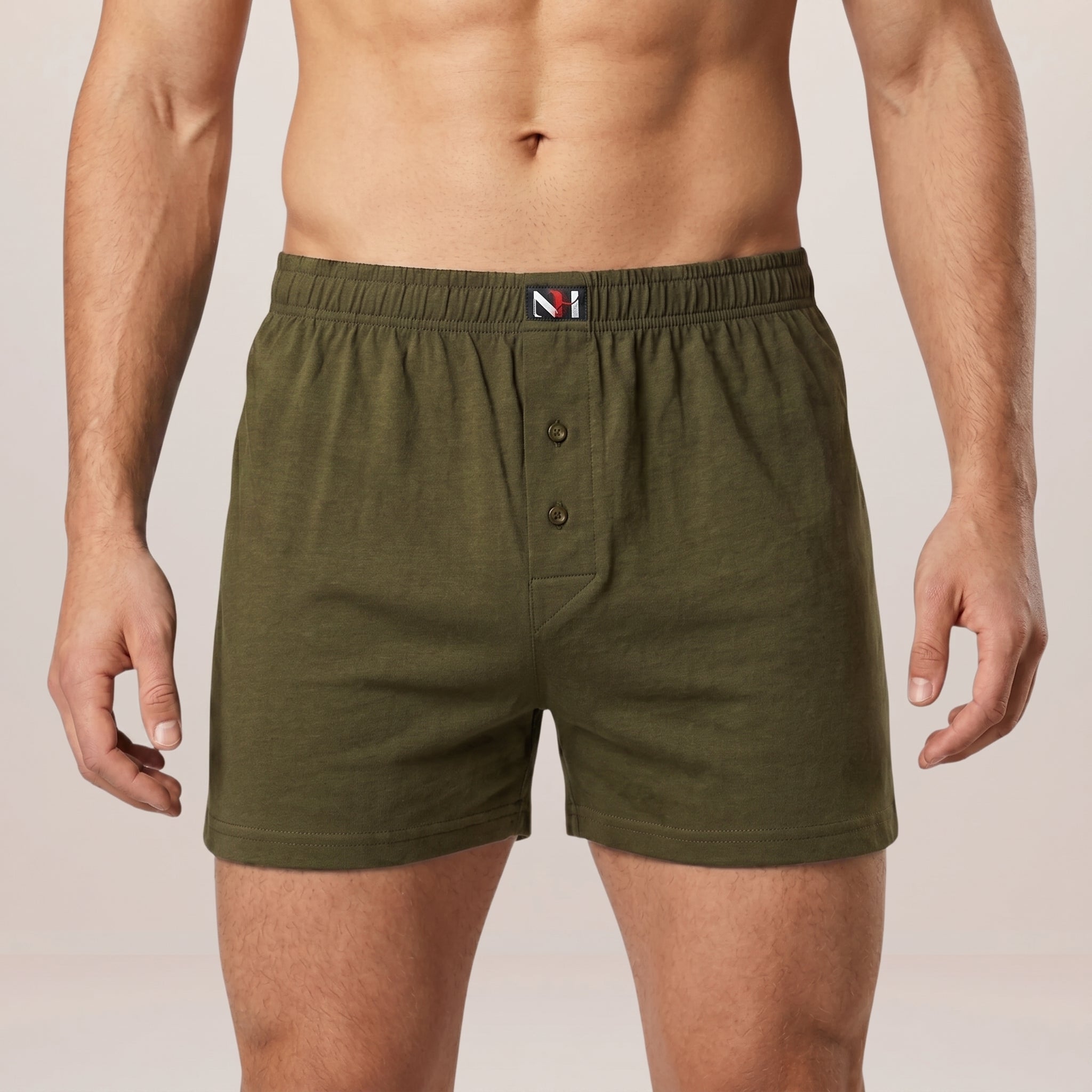 Men's Olive Boxer Shorts