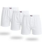 (Pack of 3) Men's White Boxer Shorts